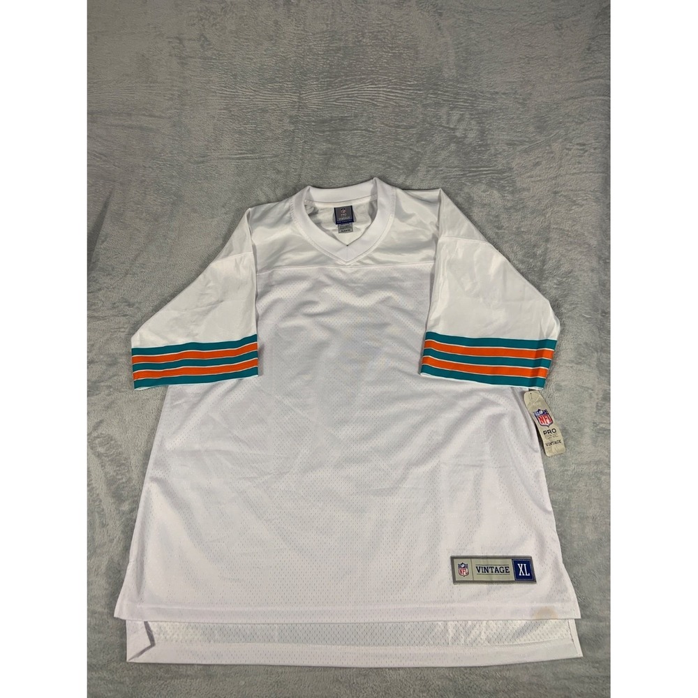 NWT NFL Pro Line Vintage Miami Dolphins Blank Football Jersey Mens XL White